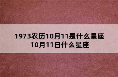 1973农历10月11是什么星座 10月11日什么星座